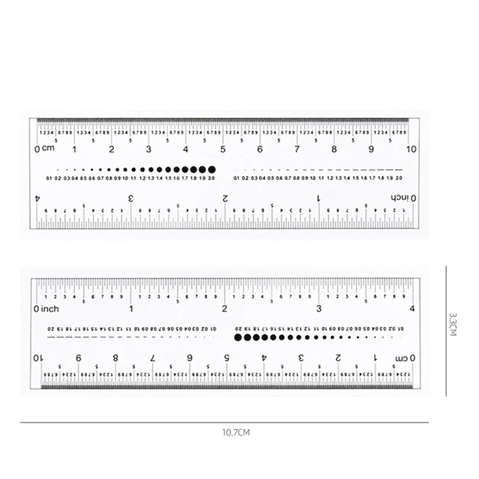 10PCS Fake Nails Measuring Rulers