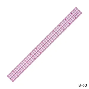 12" Clear Plastic Grid Ruler