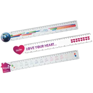 12" Shaped Rulers - Unprinted sample