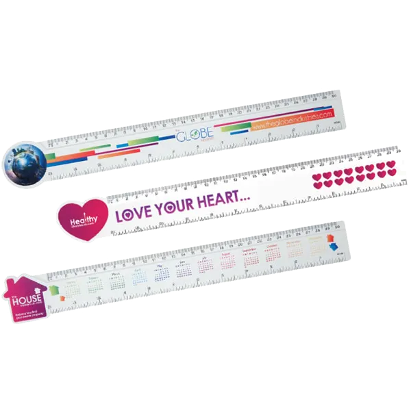 12" Shaped Rulers - Unprinted sample