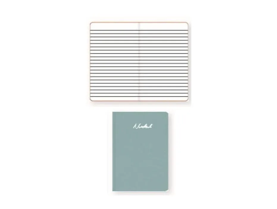 A5 Hard Cover Notebook, Single Ruled, Round Corner - 100 Sheets - Dark Green (FSNBA5SL304)