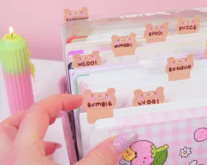 Bear Index Tab Stickers | Cute Planner Tabs & Page Markers for Journals, Notebooks & Organisers | ID004