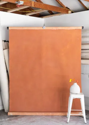 Burnt Terra Cotta- Sandstone Study #0202 // Large Hand-Painted Canvas Backdrop