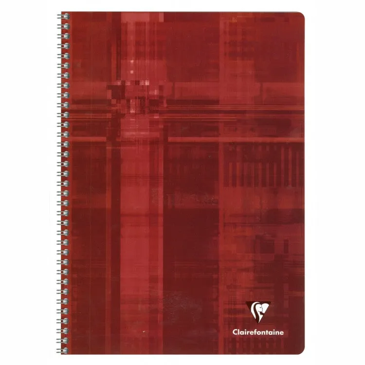 Clairefontaine Wirebound Notebook - Ruled w/margin 50 sheets - 8 1/4 x 11 3/4 - Assorted