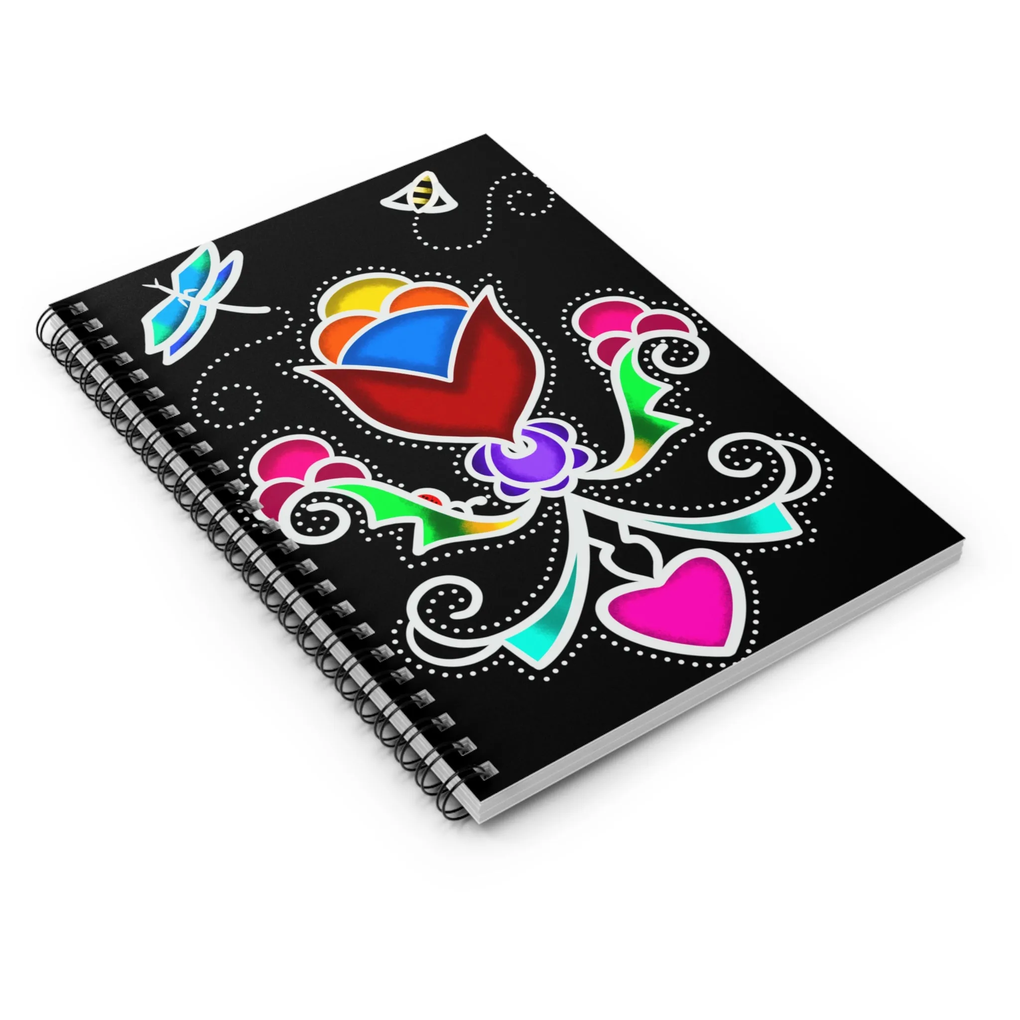 Floral Spiral Notebook - Ruled Line