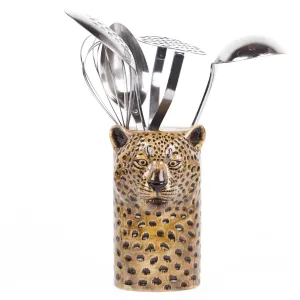 Leopard Utensil Pot by Quail Ceramics