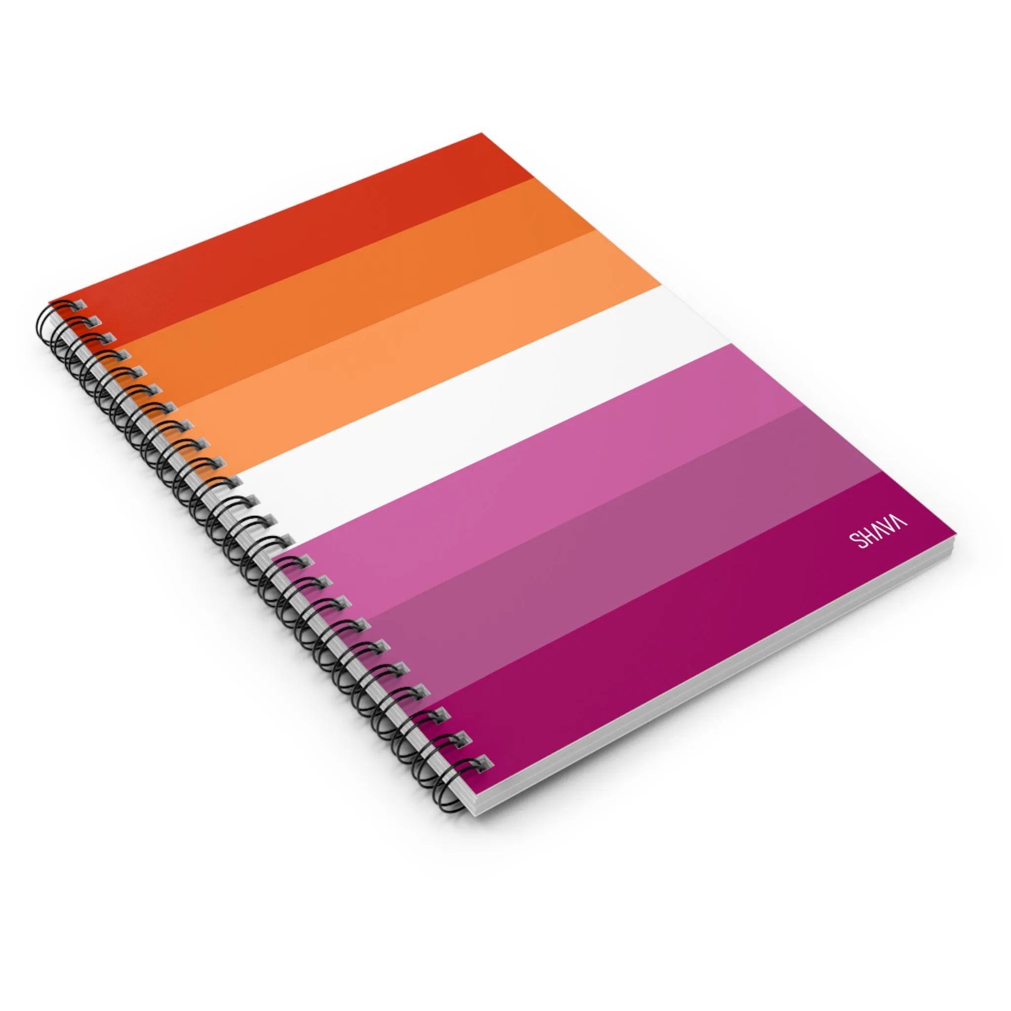 LGBTQ Spiral Notebook - Ruled Line - Lesbian Flag