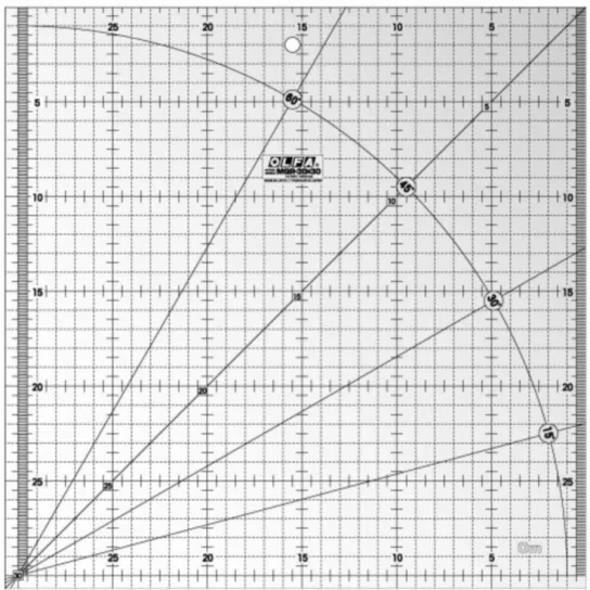OLFA® Metric Quilt Ruler: 30x30cm