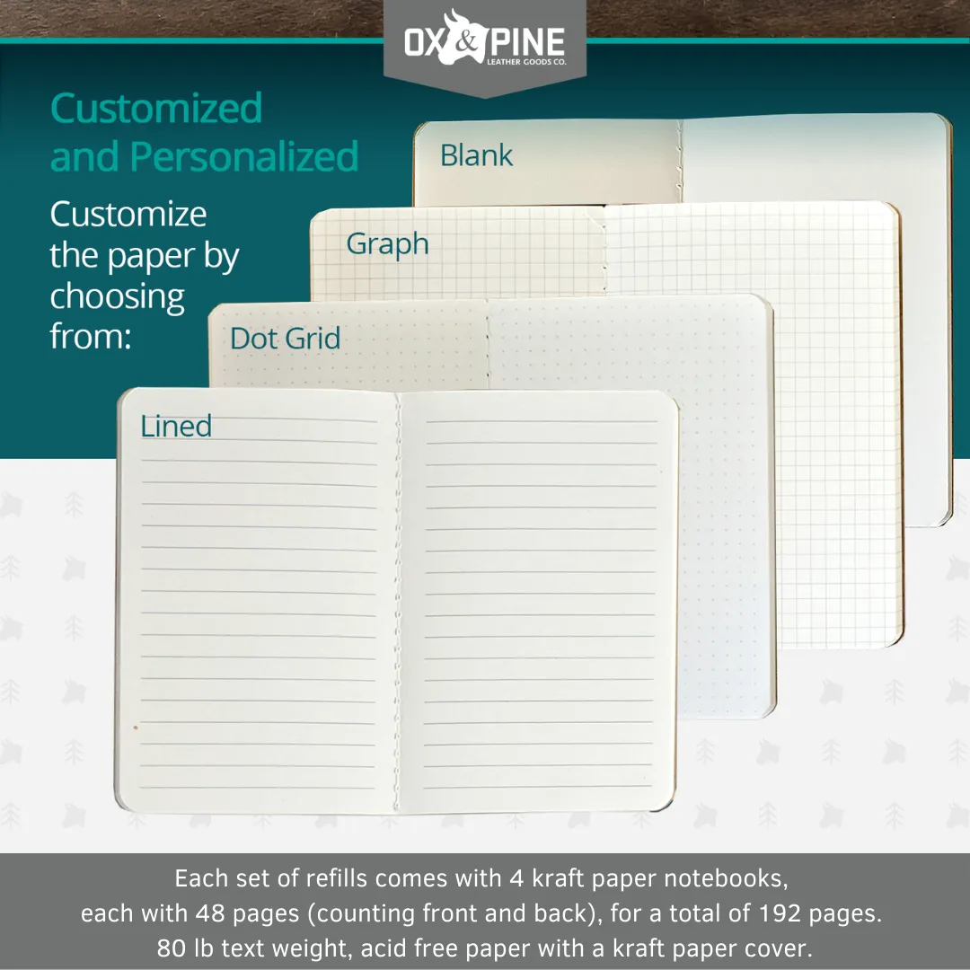Refillable Leather Journal