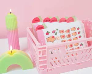 Strawberry Index Tab Stickers | Kawaii Organisational Tabs | Cute Planner & Notebook Dividers | ID008