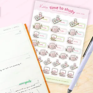 Time To Study Sticker Sheet - MISC 005